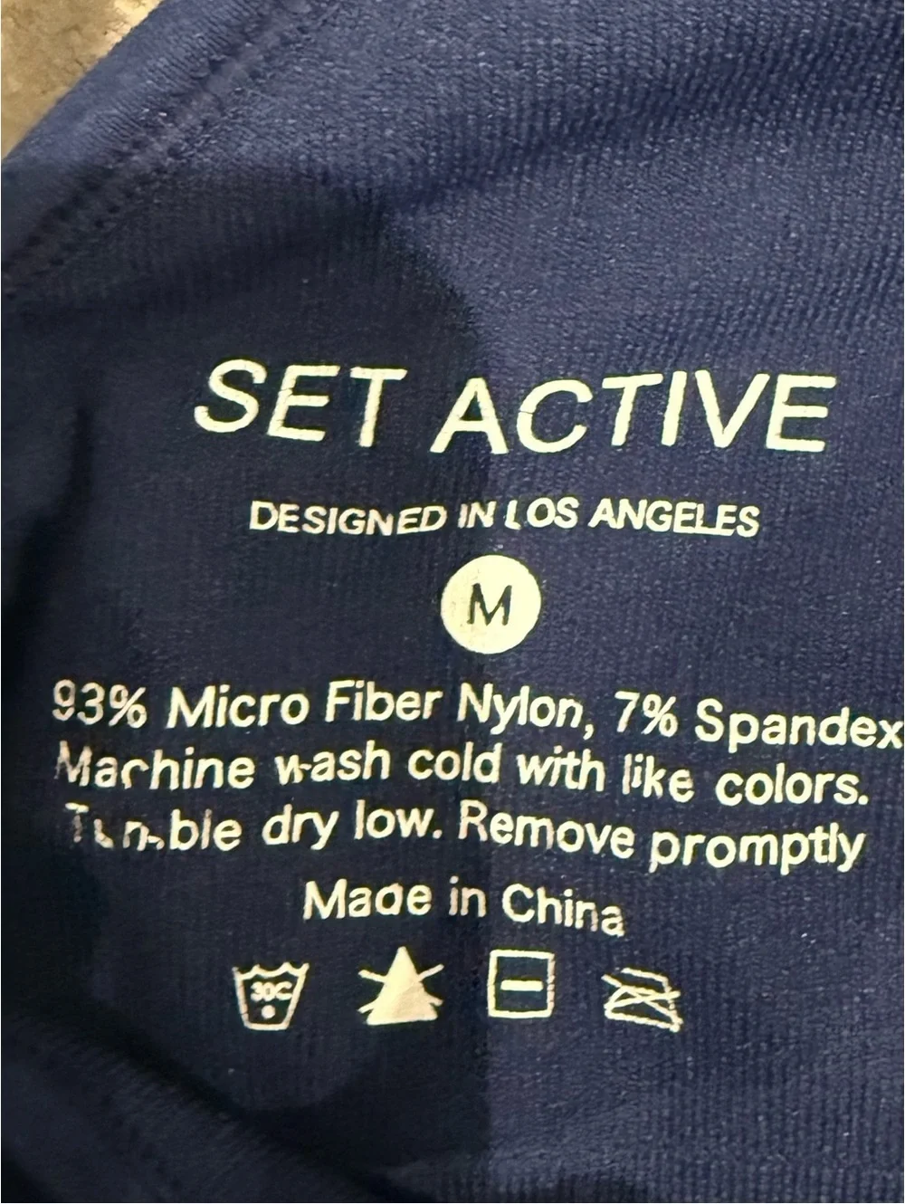 SET Active Navy Blue Seamless Crossback Sports Bra